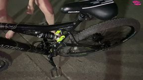 street girl steals a bike but has to ride it back naked!