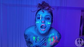 4k striptease twerk avatar light effect rgb body painting