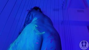 4k striptease twerk avatar light effect rgb body painting