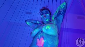 4k striptease twerk avatar light effect rgb body painting