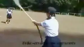 Teen Asian Babe Caught Playing Hot Heavy in Busty Baseball Fun