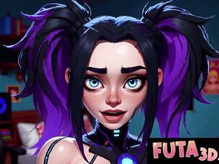 FUTA 3DX - Big Tit Alt Robot Deepthroat & Cowgirl