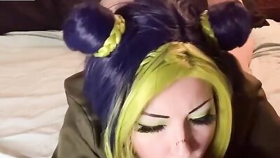 Amateur cosplay babe Rosie Tucci gets her huge tits and ass drilled in Jolyne BJ & Anal (JOanna Levesque)