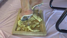I Crush Bananas with My Beautiful Legs in High Heels
