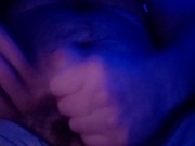 Muscle cub feeds his flat mate a big load while watching television