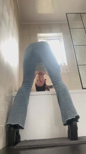 Washing Hair in Heels