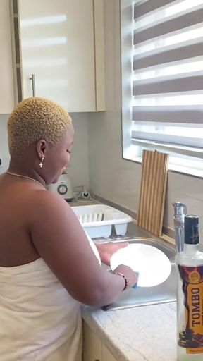 Fucking My Babe in the Kitchen After Shower