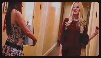 Blonde & Brunette Lesbian Lovers in Action