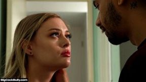 Blonde teen gives BBC bully a blow to protect her bro