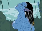 Horny Avatar characters are getting down and dirty with each other until they both cum