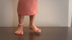 Amazing Feet Of Stella In Pink Dress - HD 1920x1080