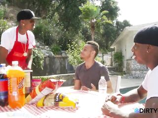 Cookout becomes wild ebony orgy