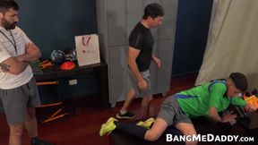 Daddies Cecil and Elio team up to destroy the ass of twink Gerard