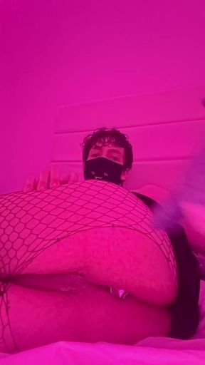 Lonely sissy in her bedroom