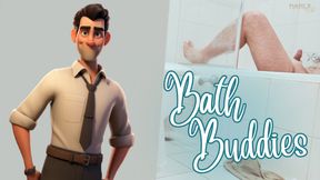 Step Gay Dad - Bath Buddies - Hot House with Sexual Tension so Thick It Ends up All Over Stepdad&#039;s Sexy Toes