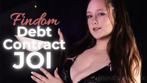 Findom JOI Debt Contract featuring SerenaControlsYou ~ Cleavage Worship Eye Contact Financial Slavery Training (Mobile Version)