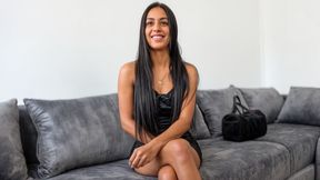 Hot Latina Fitness Model Stripped &amp; Pounded In Homemade Couch Casting