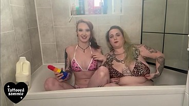 Sploshing fun with Bambi brat