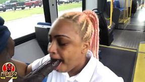 Raw bus banging, Picasso's got a mouthful, swallowing cock&#x1F32D; to ecstasy