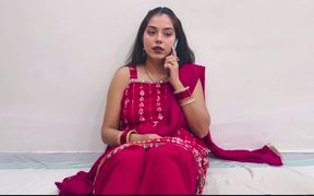 Indian Wife Video Call with Husband Seducing but Wife Cheats on a Husband While Having Sex with Devar in Hindi