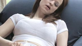 Toy for busty brunette MILF