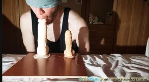 Dildo is in my throat so long I almost came