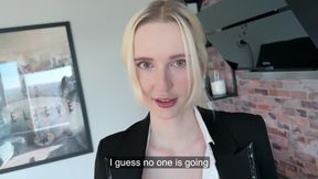 Fucking Hot Coworker in Office Kitchen - Titjob Cum on Her Big Tits