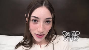 Teen (18+) Beauty With Braces Slobbers A Blowjob