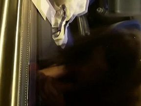 Real public blowjob in train gone wrong! Control catch us :D