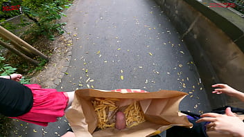 Public double handjob in the fries  b a g ...  I&#039_m jerkin&#039_it! A whole new way to love McDonald&#039_s!