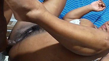 Preta safada mamando meu pau e tomando no rabo