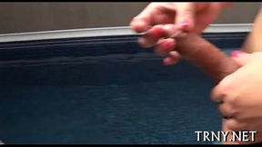 T-girl gagged, screwed &amp_ fisted