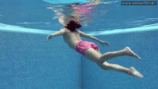 Lady Dee cute shy Czech teen swimming