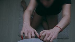 Long red nails play with foreskin 2 480p