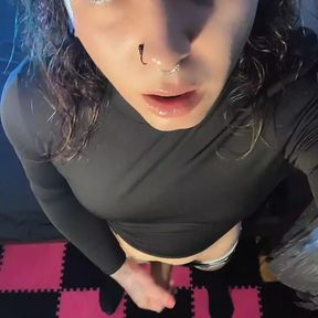 Cute Trans Girl Masturbating