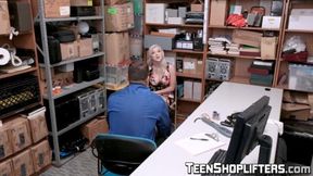 Young Blonde Thief Gets Throat Filled and Doggystyled by Police