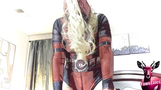 What if Lady Deadpool Fucked Black Panther? Marvel Cosplay Sex - FAWNTALES