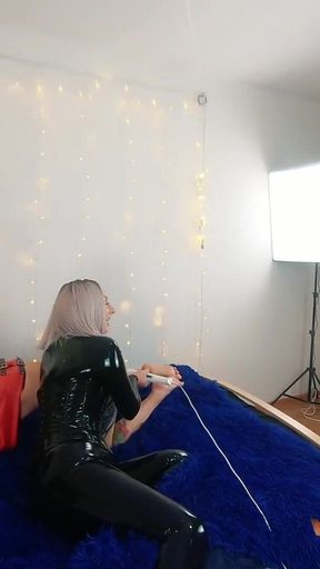 Backstage of Pretty Lesbian Fetish Girls Doing Sex Video. Positive Femdom, Sex Play, Latex Leather