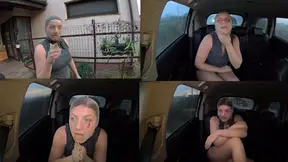 Risky Public Trip in Full Pantyhose Encasement – Nylon Doll in the Car