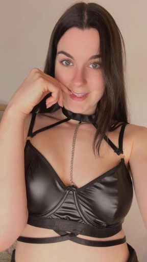 Leather, fingering, plug anal and domi