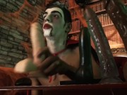 Phillip Smith dracula licks and sucks pink dildo...