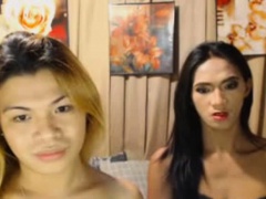 Horny Asian Tranny Wildly Rides Cock