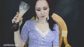 Girl gets a glass bottle stuffed in her cunt
