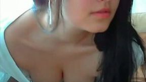 Awesome brunette babe shows her tits and awesome butt for the cam