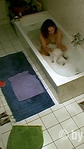 MILF Does Personal Hygiene in the Bathroom