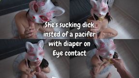 Taboo! She’s Sucking Dick Instead Pacifier With Diaper On