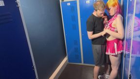 Cheerleader Locker Room Blowjob