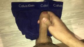 *** wank and cums on underpants