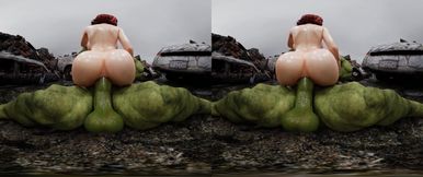 Black Widow's Anal Annihilation By Hulk's Cock
