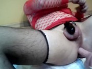 Sissy use fuck machine from 0 to 100